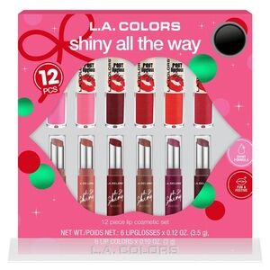 L.A. Colors Festive Lip Gloss Collection - 12 Piece